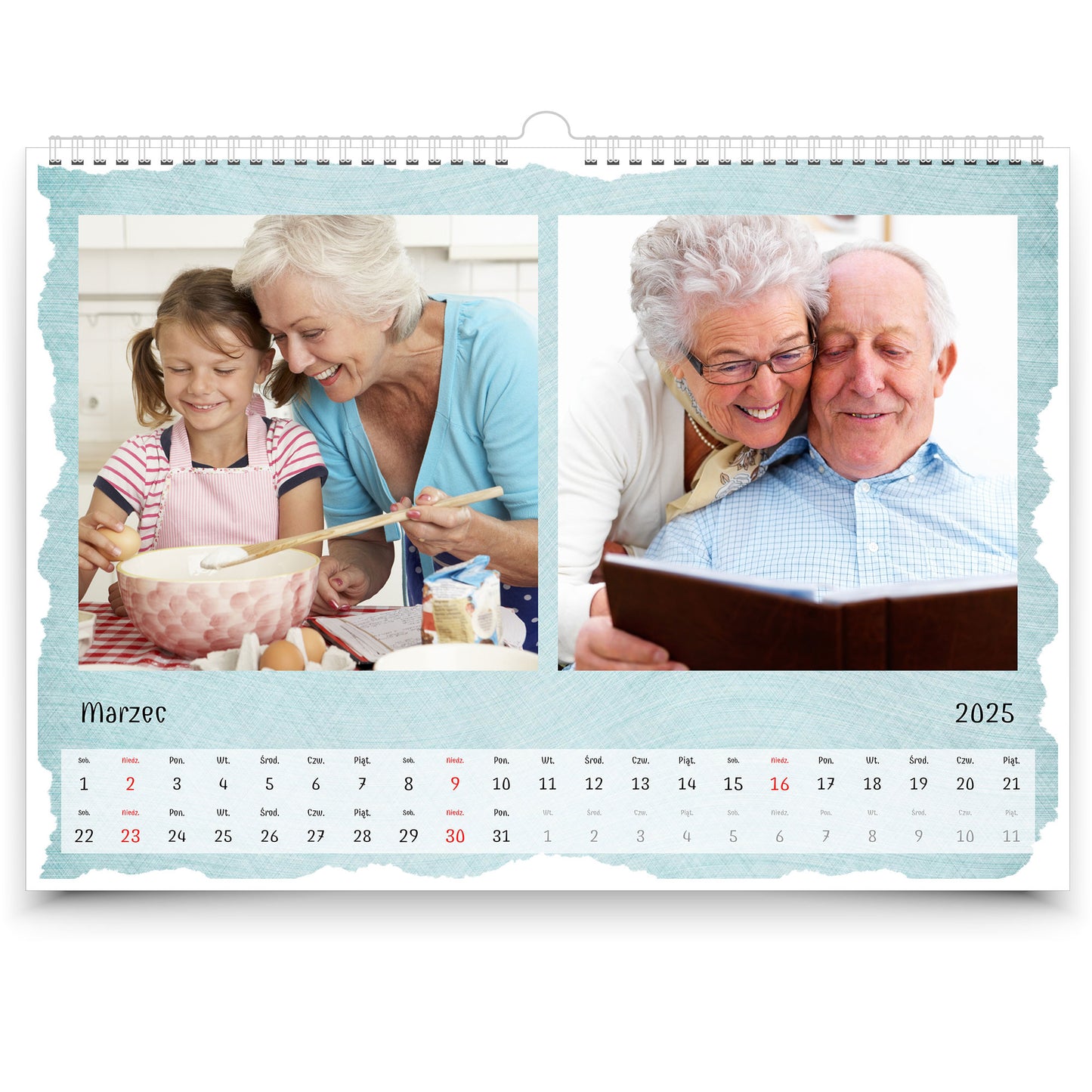 Fotokalendarz dla babci i dziadka A3 poziomy