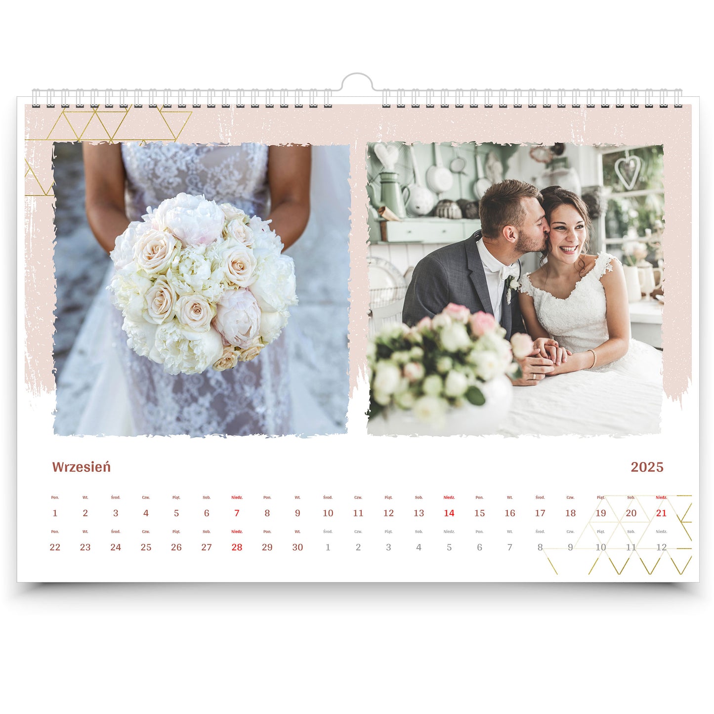 fotokalendarz a3 poziomy różowy