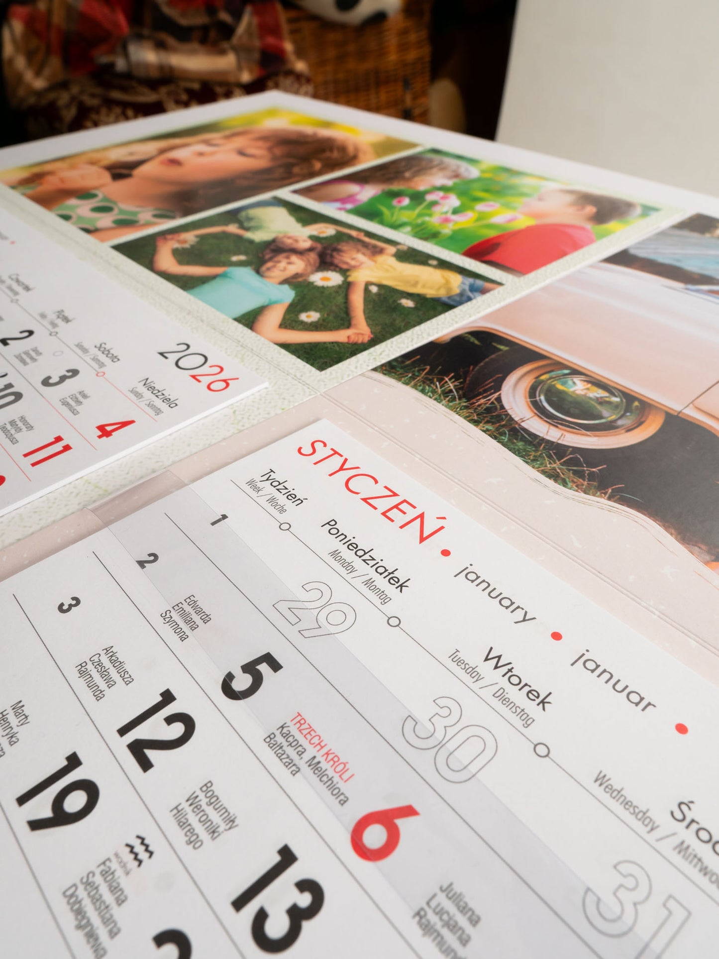 kalendarz jednodzielny z płaską główką 31X43
