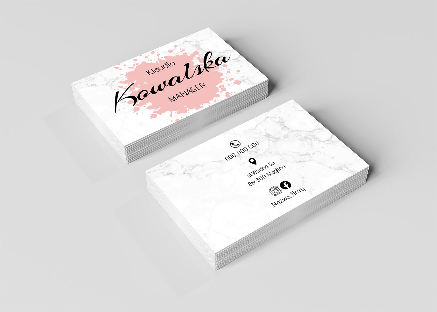 Wizytówki klasyczne dwustronne