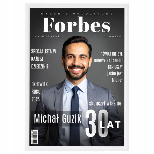 FORBES personalizowana okładka magazynu A4 + ramka GRATIS