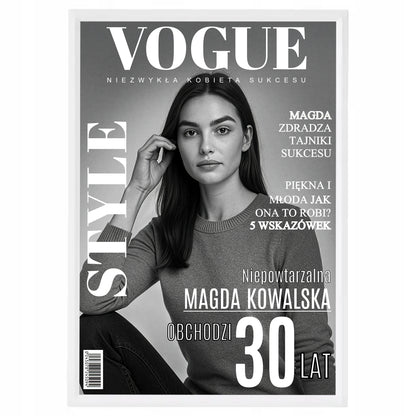 VOGUE personalizowana okładka magazynu A4 + ramka GRATIS