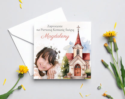 Zaproszenie na I Komunię Świętą – Kościół