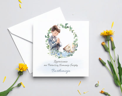 Zaproszenie na I Komunię Świętą – Dla Chłopca
