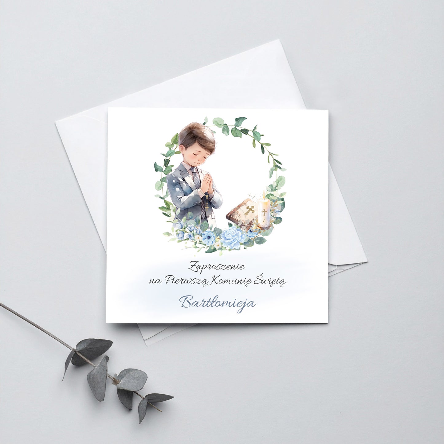 Zaproszenie na I Komunię Świętą – Dla Chłopca