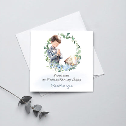 Zaproszenie na I Komunię Świętą – Dla Chłopca