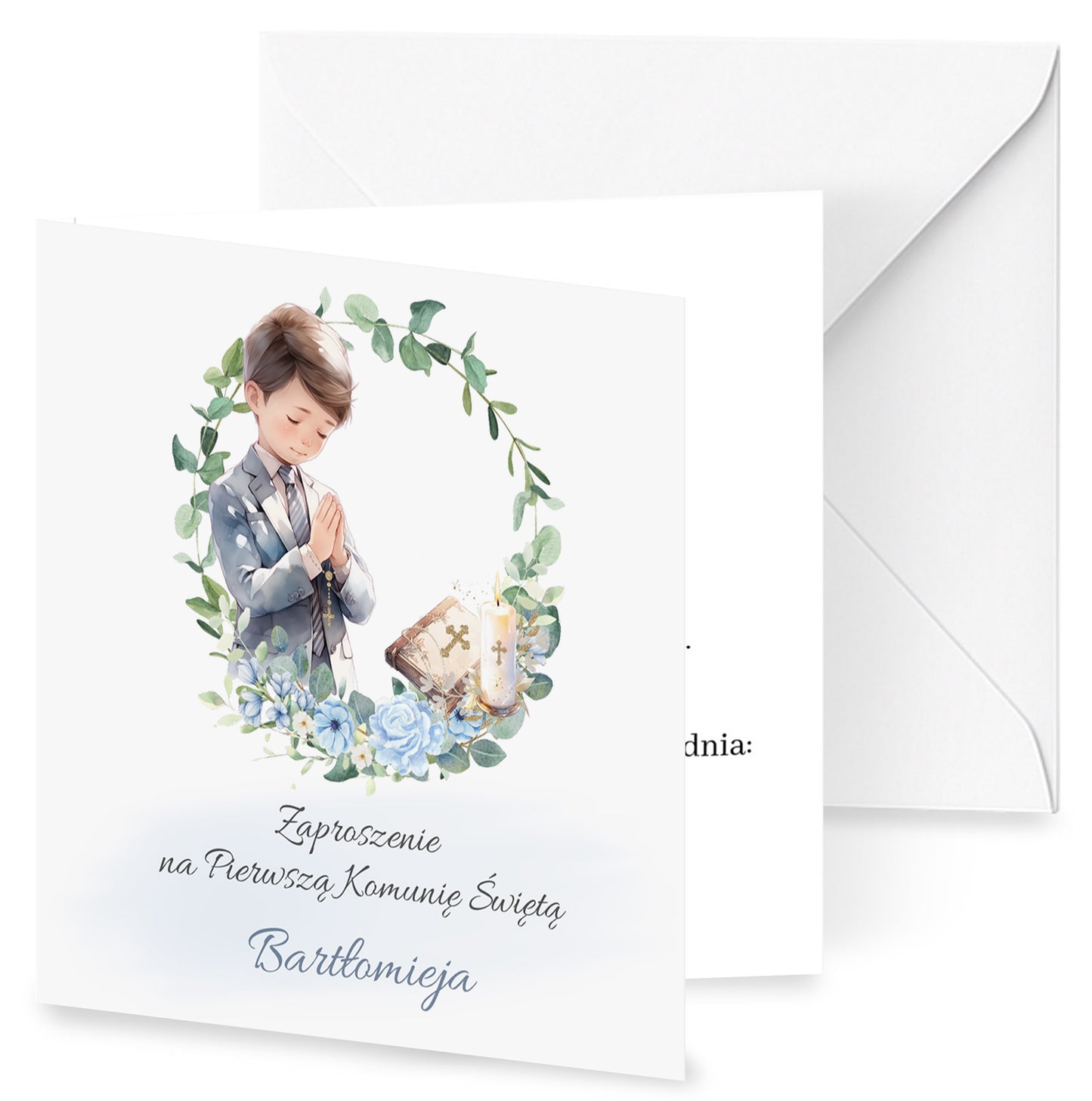 Zaproszenie na I Komunię Świętą – Dla Chłopca