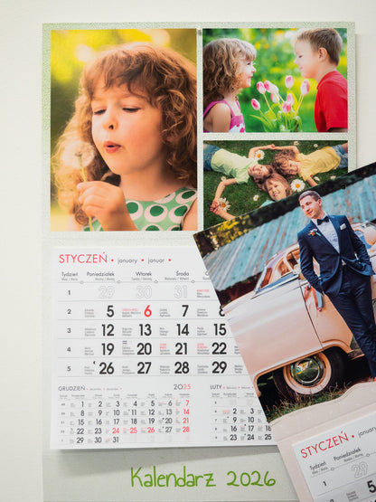 kalendarz jednodzielny z płaską główką 31X47