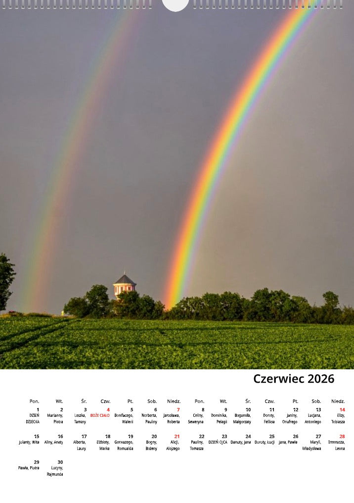Kalendarz Mogilno w obiektywie 2026 układ pionowy