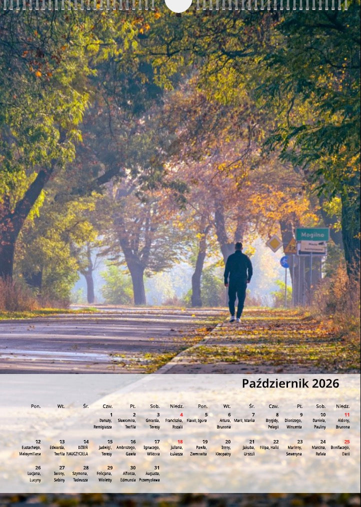 Kalendarz Mogilno w obiektywie 2026 układ pionowy