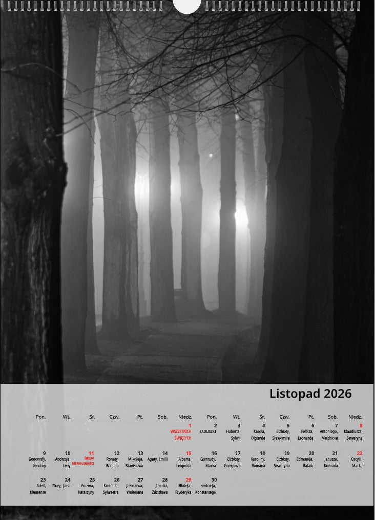 Kalendarz Mogilno w obiektywie 2026 układ pionowy