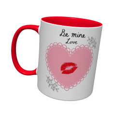 Kubek z czerwonym wnętrzem