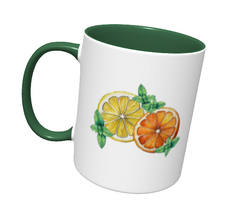 Kubek z zielonym wnętrzem