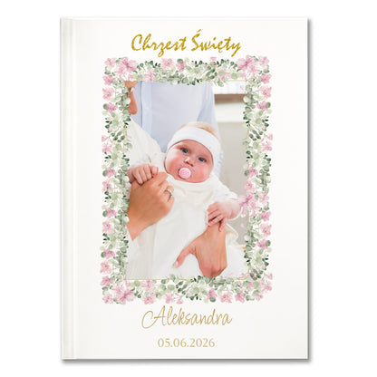 fotoalbum pamiatka chrzest dziewczynki pionowy