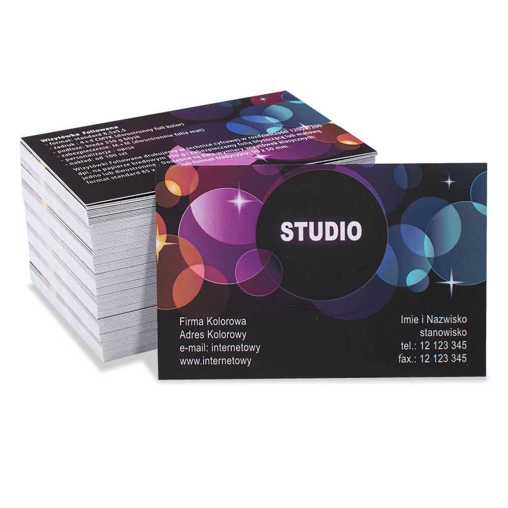 Wizytówki klasyczne dwustronne